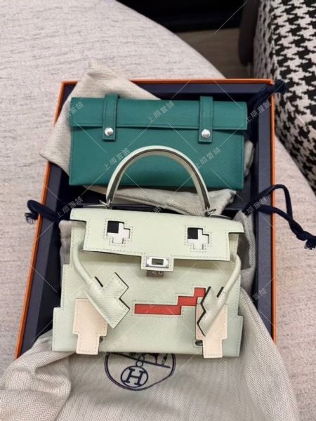 Hermes Kelly Doll 馬賽克娃娃 氣泡綠 B刻
