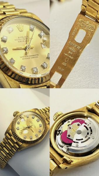 【流當精品】勞力士 Rolex Datejust 69178 經典 18K 金鑽石女錶｜原裝 203